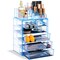 Sorbus 2 Piece Acrylic Makeup and Jewelry Storage Organizer Case (6 Drawers and Lipstick Tray)